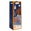 Colorful holiday wine bottle gift bag with winter landscape and trees, perfect for Christmas presents, from The Wraperie.