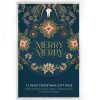 Festive Christmas gift tags with 'Merry Merry' design, perfect for holiday presents, made with vintage printing press for a unique look. Ideal for holiday gift wrapping and decoration.