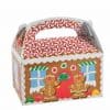 Festive gingerbread house tissue box cover with holiday gingerbread characters and peppermint candy patterns for Christmas decor, perfect for festive home and kitchen decorations.