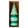 Colorful paper Christmas tree on natural wooden box, eco-friendly holiday decor, festive paper craft, decorative seasonal item from The Wraperie.