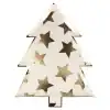 Shiny Christmas tree-shaped cookie cutter with gold star accents, ideal for holiday baking and decorating. Perfect for creating festive cookies for Christmas celebrations.