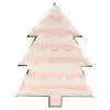 Festive holiday tree-shaped serving tray with pink scallop design, ideal for Christmas parties and winter celebrations at The Wraperie.