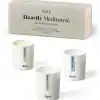 Heavily Meditated soy candles set by The Wraperie, perfect for relaxation, meditation, and calming ambiance. Includes three soothing candles with essential oils for mind, body, and soul.