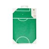 Vibrant green eco-friendly table cover with basketball court design, perfect for sports-themed parties and environmentally conscious events. Made from sustainable, planet-friendly materials.