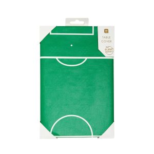 Vibrant green eco-friendly table cover with basketball court design, perfect for sports-themed parties and environmentally conscious events. Made from sustainable, planet-friendly materials.