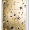 Beautiful handmade birthday card with colorful pressed flowers on a gold background, perfect for celebrating birthdays and expressing heartfelt messages.