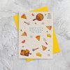 Impressed pizza card