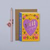 Beautiful engagement greeting card with 