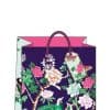 Vibrant patterned gift bag from The Wraperie featuring colorful floral and bird motifs, perfect for wrapping special presents in a stylish, eco-friendly way.