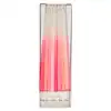 Pink and orange birthday candles in clear packaging, ideal for decorating cakes and celebrations.