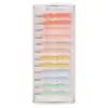 Colorful wavy hair clips in pastel shades, ideal for hair styling and accessories. Brighten up your hairstyle with these trendy and versatile hair clips from The Wraperie.