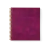 Vibrant pink spiral notebook with 