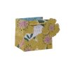 Vibrant floral gift bag with "For You" message, yellow and pink flowers, and decorative paper flower embellishment for special occasions.