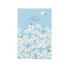 Bright blue notebook cover featuring cheerful daisies and bees for journaling, notes, and creative writing at The Wraperie. Perfect for nature-inspired stationery lovers and gift givers.