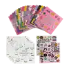 Colorful reusable sticker sheets with motivational and fun designs for kids and teens playful dinosaur and space-themed coloring pages for kids, featuring planets and celestial bodies set of vibrant, themed stickers and coloring sheets perfect for kids' activities, school projects, and creative play.