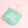 Reusable beach tote bag with