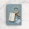 Golden keychain with 