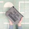 Enjoyable, premium quality fabric food wrap pouch with humorous quote, perfect for eco-friendly lunch packing or gift wrapping, promoting sustainability and reusable food storage options.