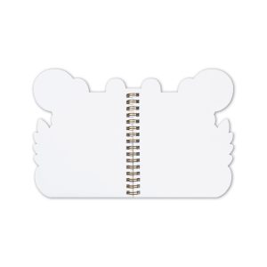 Colorful bear-shaped spiral notebook for kids, featuring blank pages for drawing and writing, perfect for school, art projects, or personalized journaling. Bright, fun design encourages creativity.