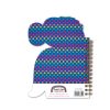 Colorful polka dot notebook cover featuring a playful elephant shape, perfect for school or office use, with a spiral binding and vibrant design, by Rachel Ellen Designs.