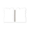 Spiral-bound food menu notepad with decorative cloud-shaped pages for The Wraperie, perfect for capturing healthy wrap and sandwich orders in a stylish, functional design.