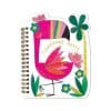 Vibrant pink flamingo-themed notebook with floral accents, featuring 