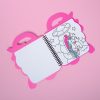 Coloring book with unicorn and carousel design, perfect for kids' entertainment, featuring glitter accents and a pink unicorn theme. Great for children's activities and creative play at The Wraperie.