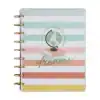 Colorful striped planner with motivational