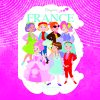 Colorful illustration of diverse female characters with vibrant backgrounds, perfect for children's entertainment, storybooks, or themed events related to The Piggy Story, Inc.
