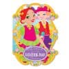 Coloring book cover featuring Little Fashionista characters inspired by Spanish culture, vibrant colors, floral design, perfect for kids interested in travel and fashion, educational activity book.