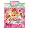 Colorful sticker art activity book featuring ice cream illustrations and over 300 stickers for kids 3 and up, perfect for decorating and creativity.