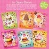 Ice cream sticker sheets, colorful dessert stickers for decorating notebooks, journals, and artwork, featuring various ice cream flavors, cones, sprinkles, and candies, perfect for creative craft projects.
