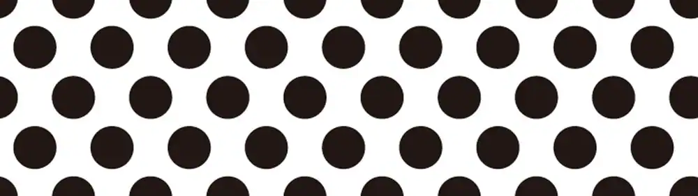 Black polka dot pattern on a white background for The Wraperie branding and product design.