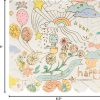 Cupcake illustration with pastel rainbow, clouds, stars, flowers, and rainbows, emphasizing cheerful design and whimsical art for The Wraperie.