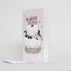 Elegant wedding wishes greeting card with floral and gold accents, perfect for bridal celebrations and special occasions.