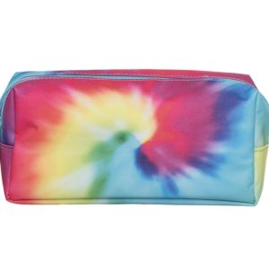Tie Dye Double zip cube pencil case