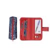 Colorful school supplies organizer with blue pencil case featuring racing flags, pens, and stationery set for kids and students.
