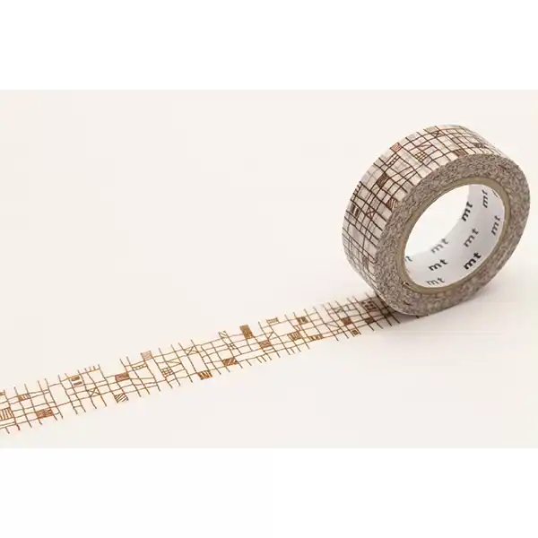 Decorative washi tape featuring gold geometric patterns, perfect for craft projects and gift wrapping.