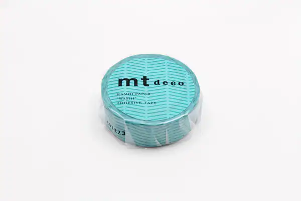 Mt deco adjustable tape dispenser tape in turquoise color, compact and practical office accessory, used for craft and decoration projects at The Wraperie.
