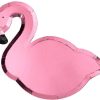 Pink flamingo-shaped foil balloon for party decorations, ideal for birthdays and celebrations, colorful and festive event accent, from The Wraperie.
