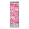 Pink and white tie-dye birthday candles in a clear box, perfect for celebrating special occasions.