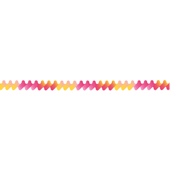 Pink, yellow, and orange wrap strips from The Wraperie for creative food presentation and custom wraps.