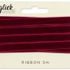 Silk red ribbon rolls, 3 meters long, perfect for gift wrapping, decorating, and crafting, showcasing luxurious and elegant finishing touches. Ideal for special occasions or adding a pop of color to gifts.