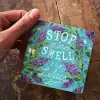 Vibrant illustrated coaster with floral design and inspirational quote 