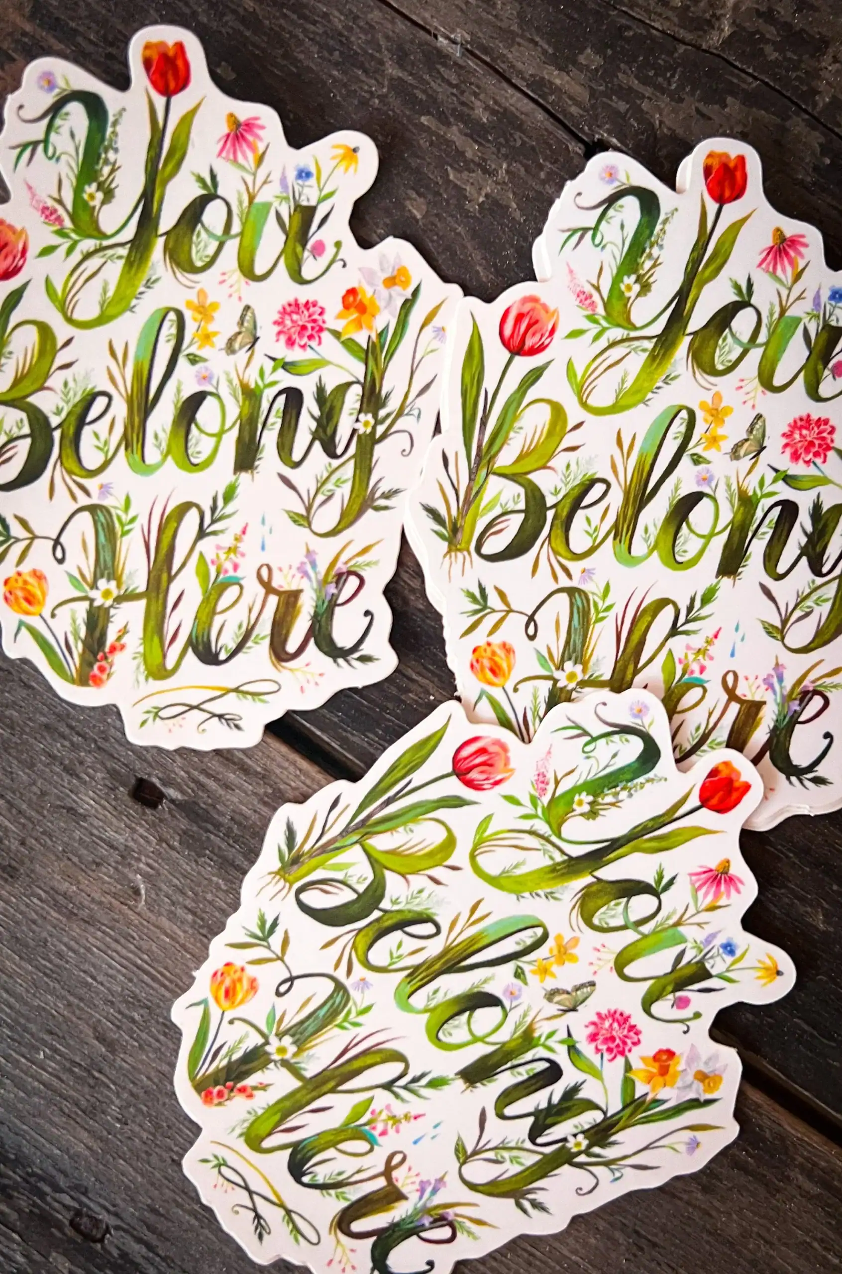 Love Botanical Sticker with Floral and Herbal Elements, Perfect for DIY Crafts, Journals, and Gift Wrapping.