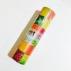 Vibrant fruit-themed food wrap roll featuring colorful images of strawberries, watermelons, and citrus slices for eco-friendly, reusable kitchen wraps.