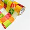 Vibrant fruit-themed decorative washi tape rolls featuring slices of strawberries, oranges, kiwi, and more for creative craft projects and gift wrapping.