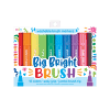 Colorful washable brush markers set with 10 vibrant colors, jumbo brush tips, perfect for kids' arts and crafts, drawing, and coloring activities.