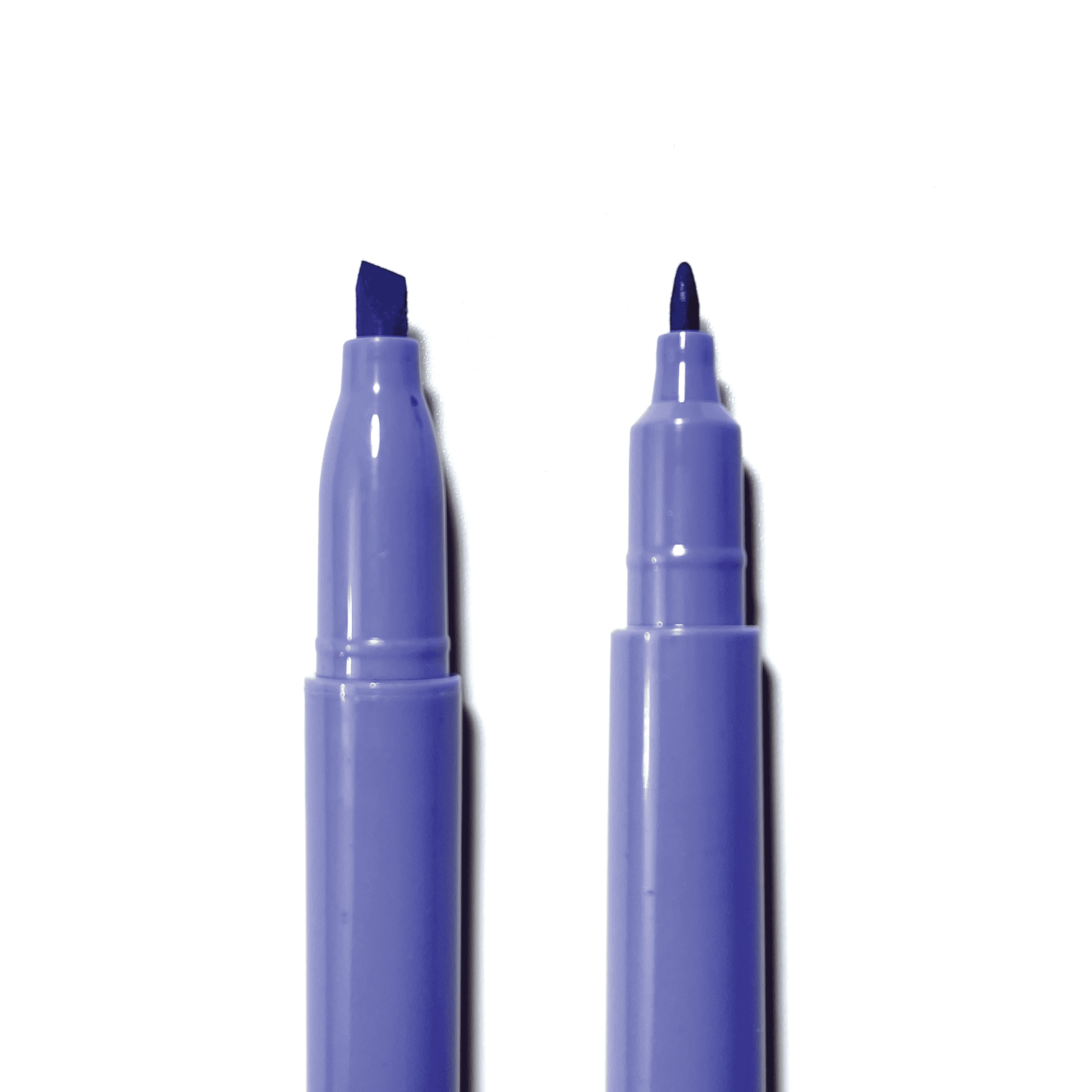 Vibrant purple markers with dual tips, perfect for creative designs and colorful art projects. The Wraperie decorative markers designed for bold, beautiful strokes.