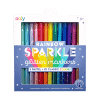 Rainbow glitter gel markers set with pastel and classic colors, perfect for arts and crafts, creative projects, and school activities. Non-toxic and suitable for children 6+.